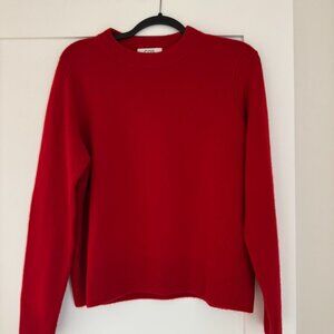 COS Red Crew Neck cashmere